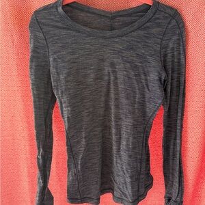 lululemon athletica Charcoal Long Sleeve Top